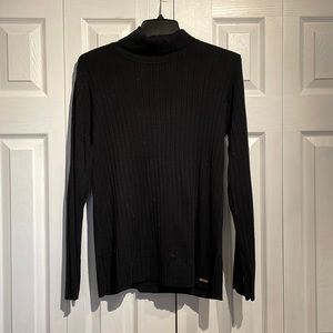 Calvin Klein black turtleneck knit sweater size medium